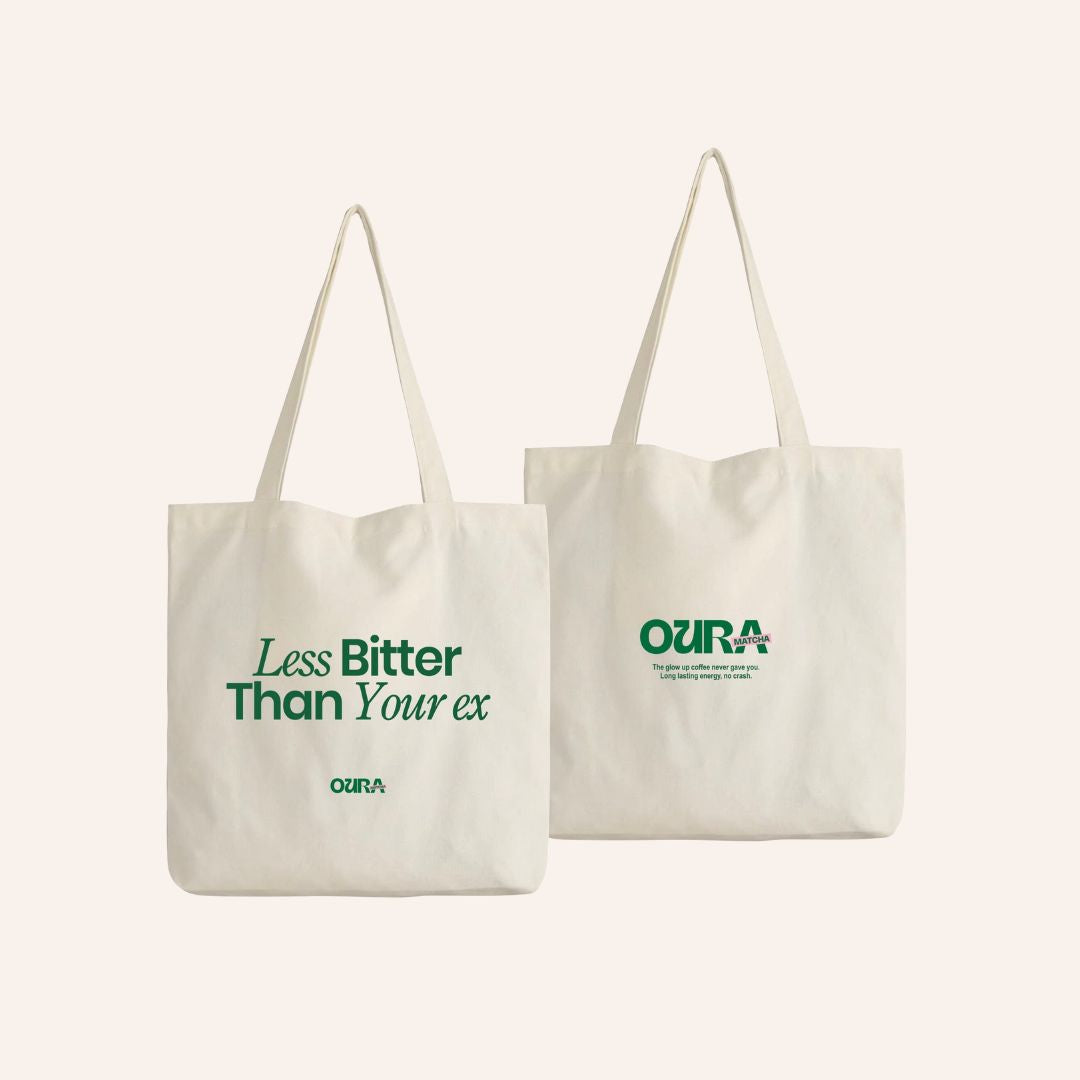 OURA Matcha Tote Bag | Branded Canvas Bag – Oura Matcha