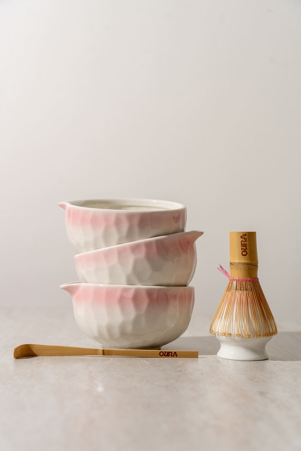 Matcha Bowl & Whisk Stand Set — Ceramic